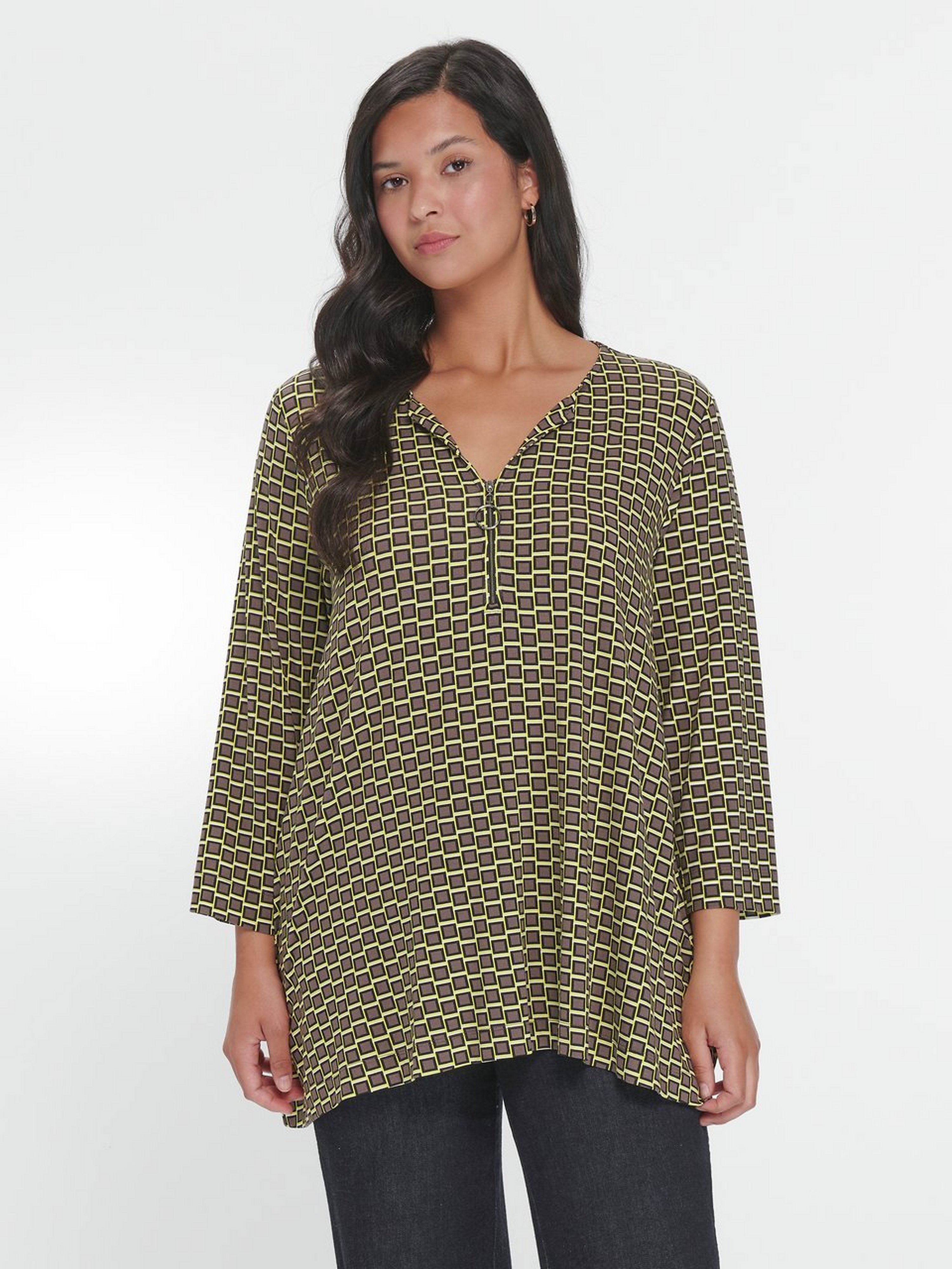 Rundhals-Shirt mit 3/4-Arm