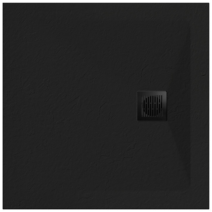 Receveur de douche 90 x 90 cm, résine, noir, Douro GoodHome