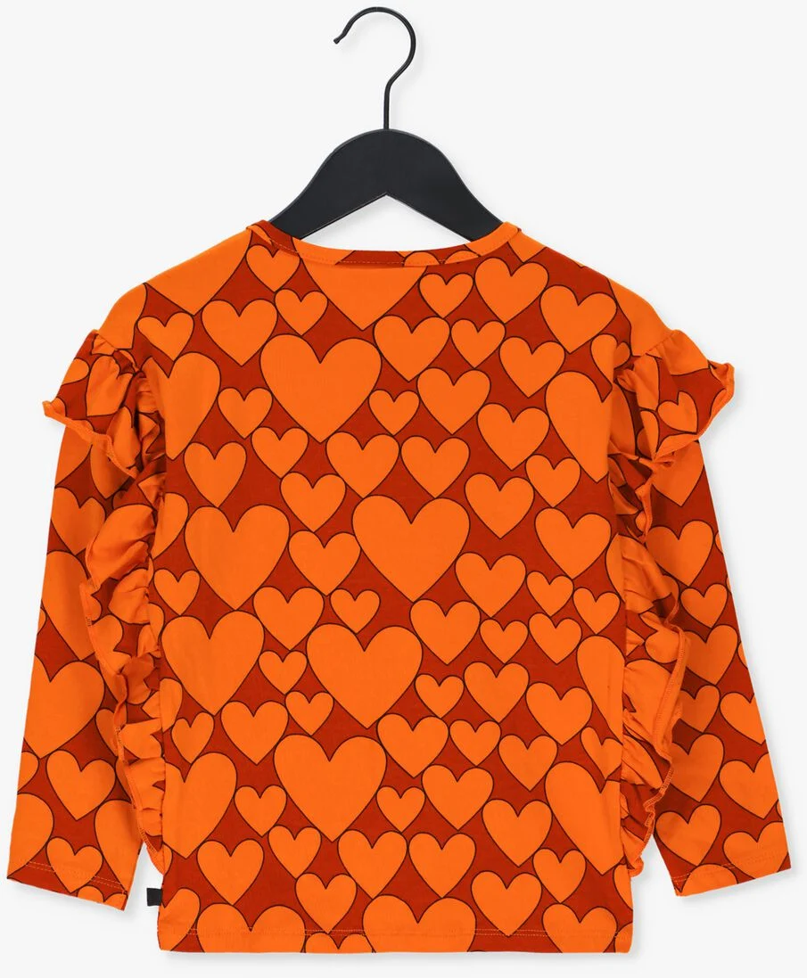 CARLIJNQ oranje carlijnq  hearts - ruffled top longsleeve
