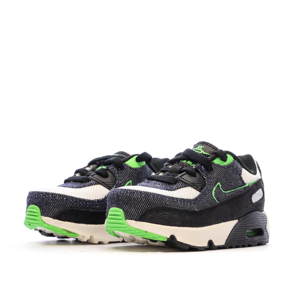 Nike Baskets Blanc/Noir Garçon Nike Air Max 90