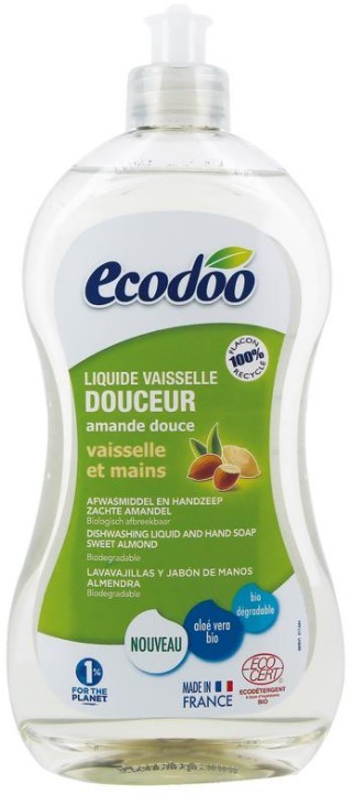 Ecodoo Afwasmiddel en Handzeep Zacht 2 in 1 Amandel 500ml