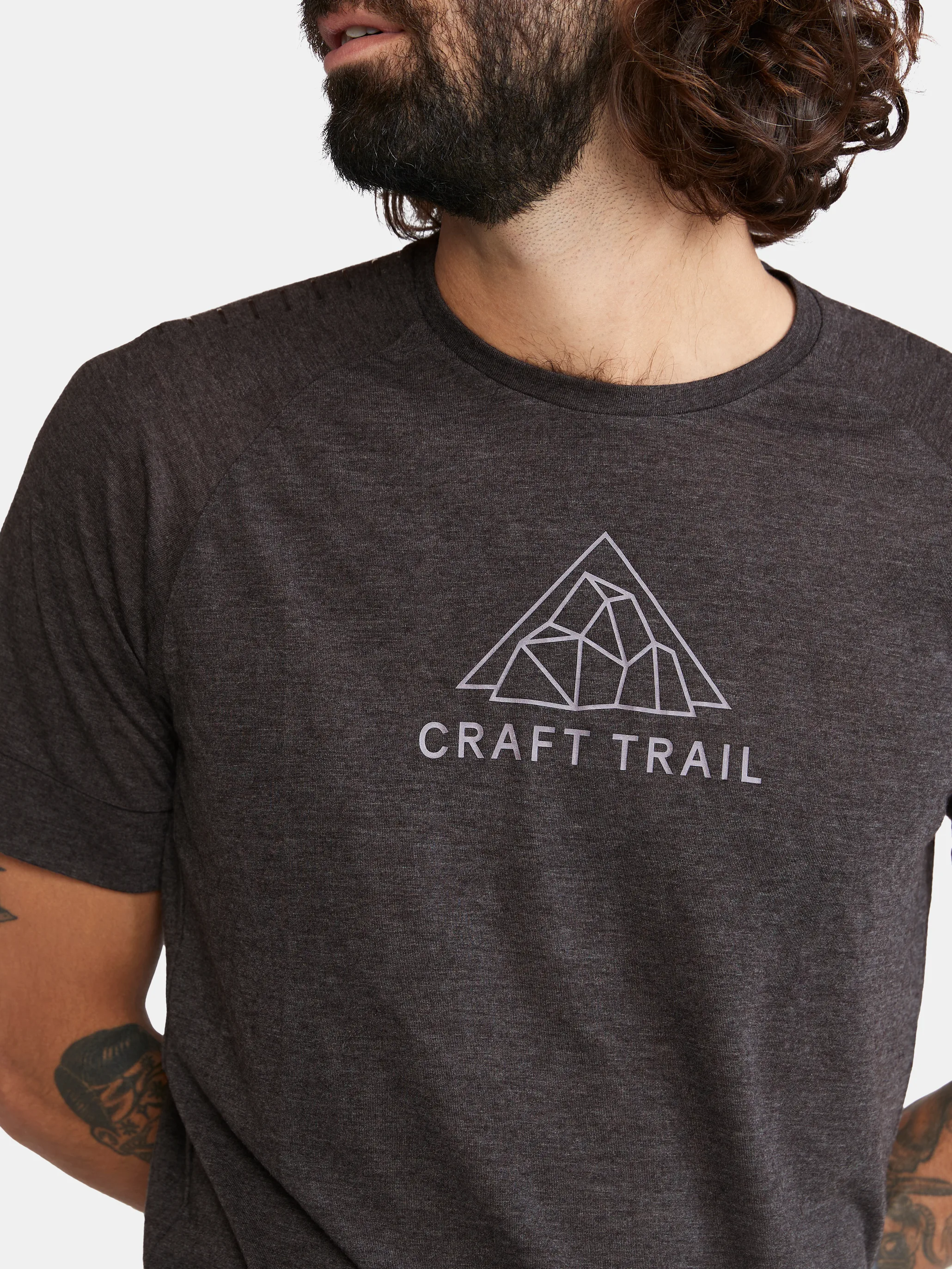 Craft Men's Advance Trail Wool Short Sleeve Tee Black/Melange