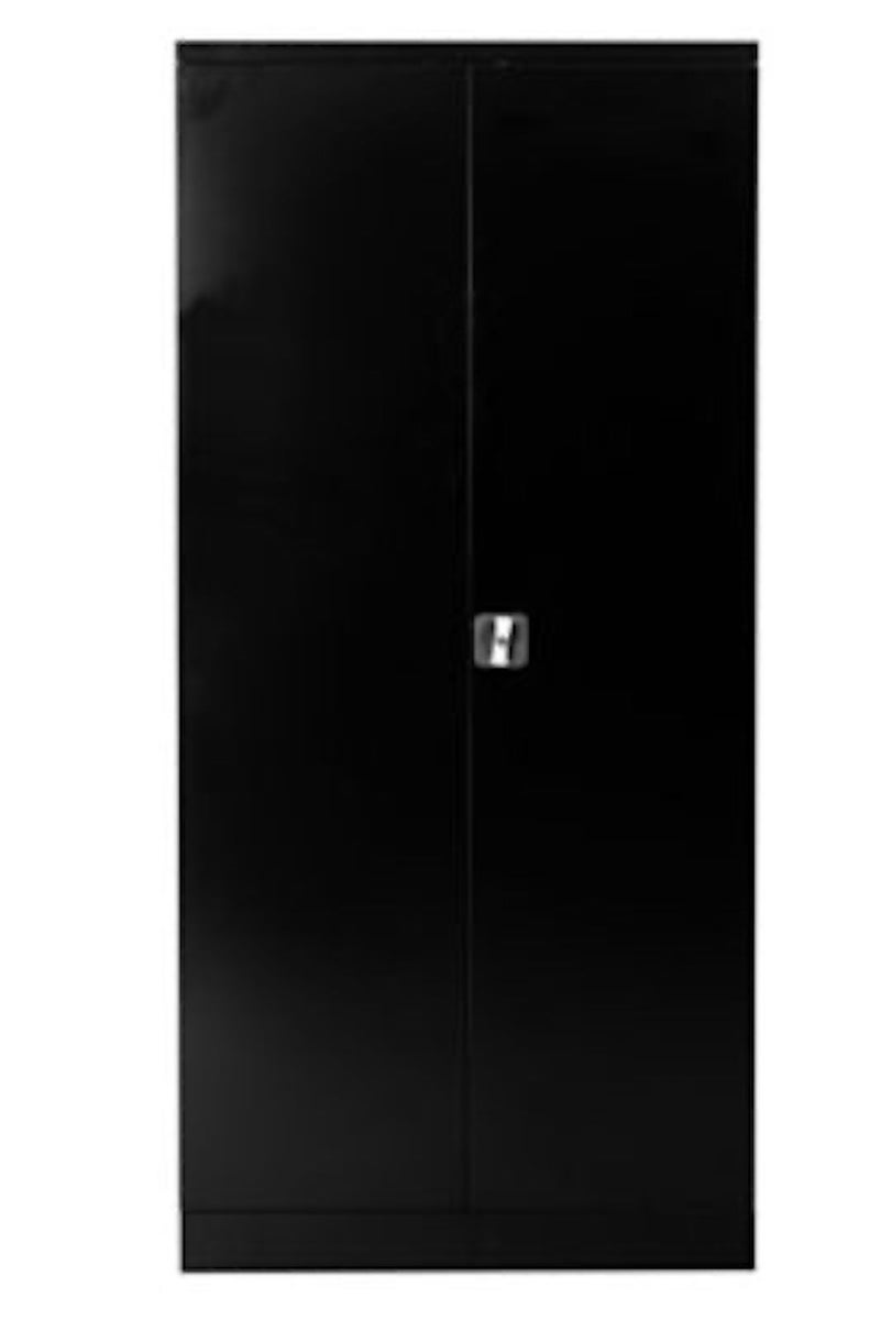 PROREGAL Stalen kast Bee 4 planken HxBxD 195 x 92 x 60 cm Gepoedercoat en versterkt plankmateriaal Zwart & Zwart