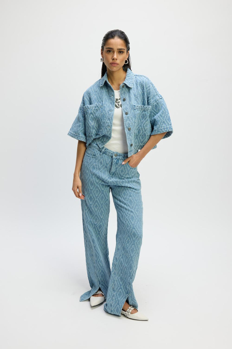Refined Department blauwe dames blouse