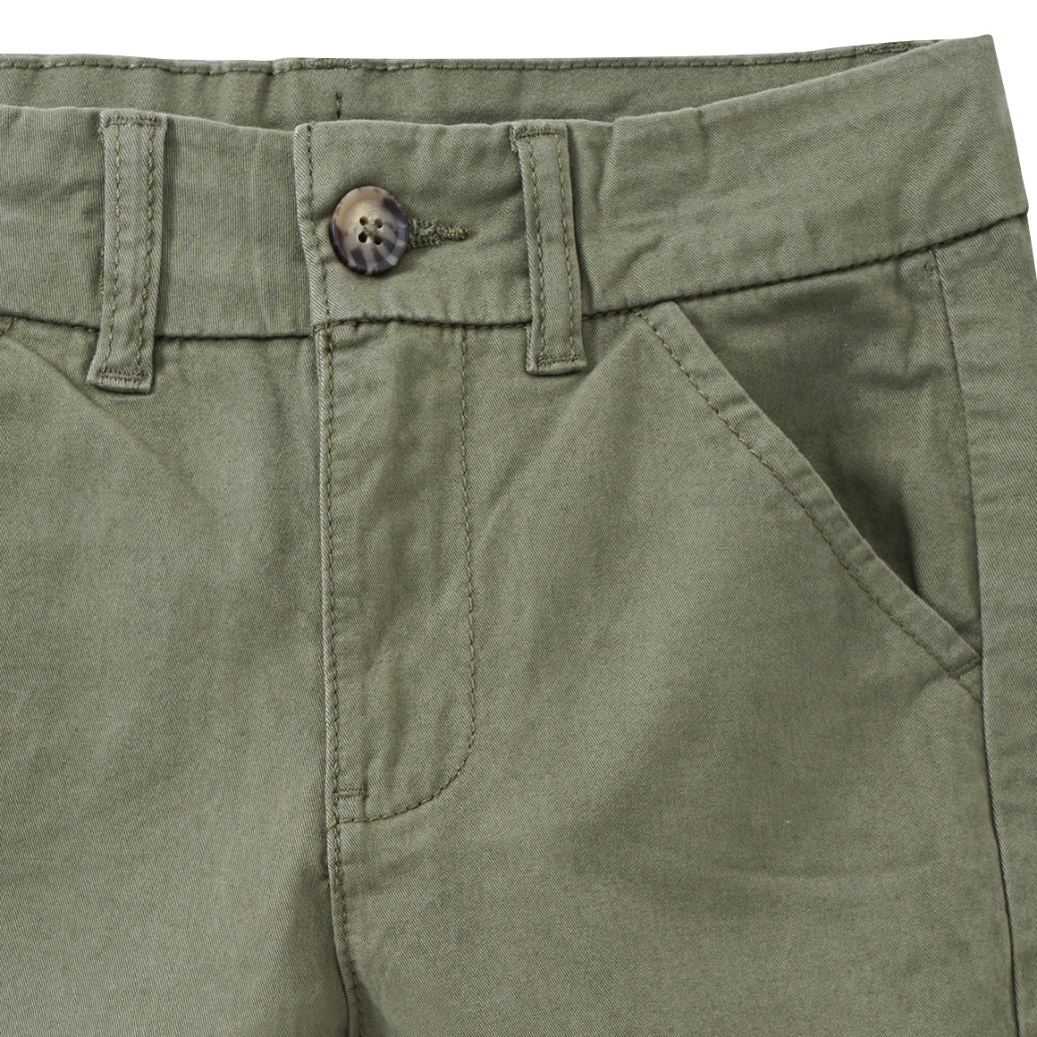 Jonas Nielsen Jungen Bermuda-Shorts in Unifarben oliv