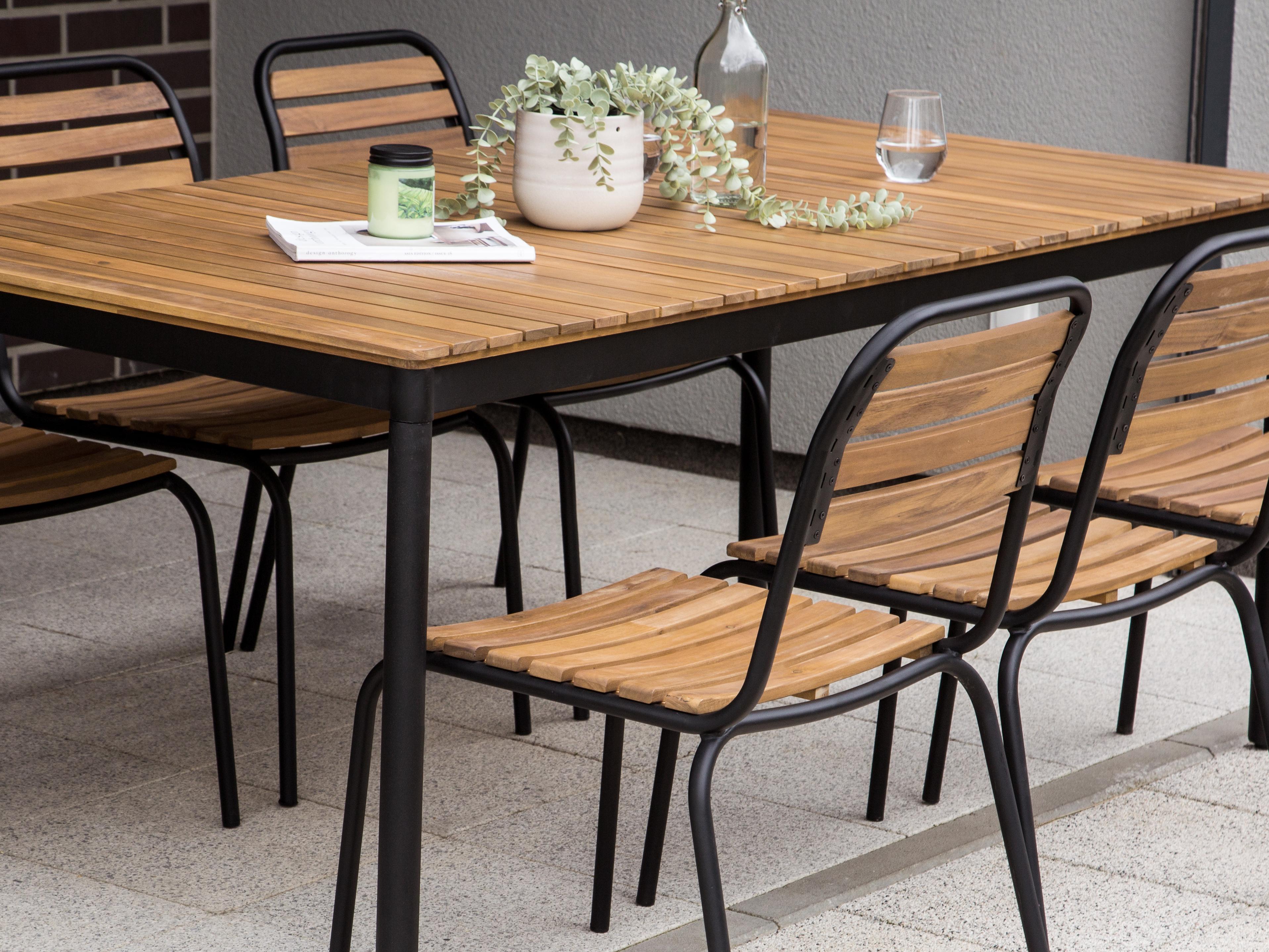 Tuinset 6-zits VALLESE Acaciahout Bruin