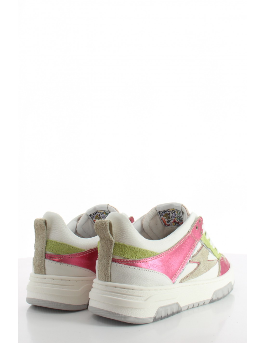 semerdjian Baskets de Ville Femme Chita 11381 Rose & Vert