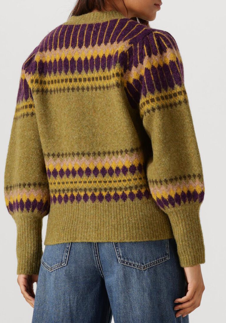 groene antik batik trui mohi cardigan