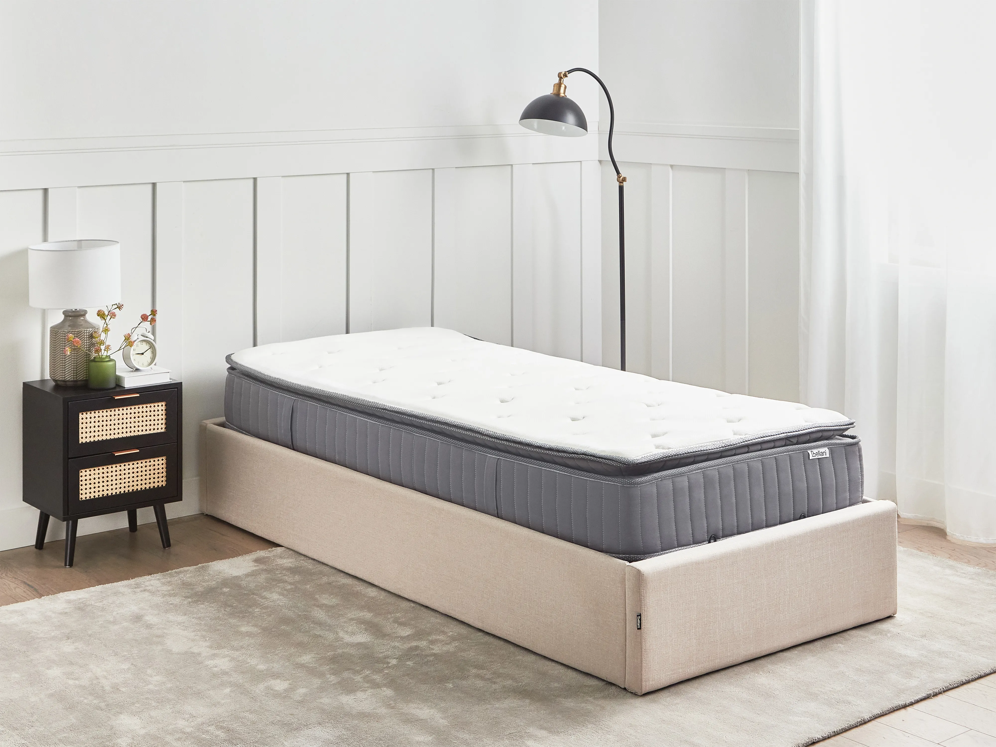 Pocketveringmatras met gel en traagschuim PLEASANT H3/4 Hard 90 x 200 cm