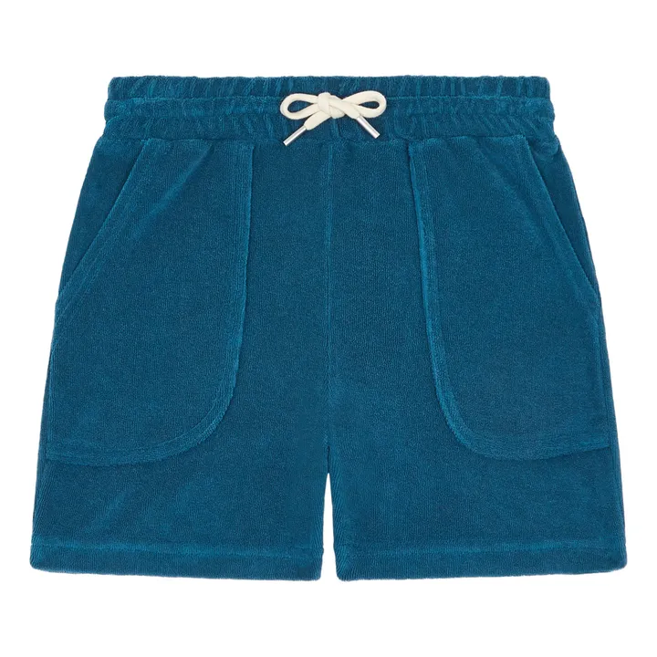 Hundred Pieces Short Éponge Coton Bio | Bleu nuit