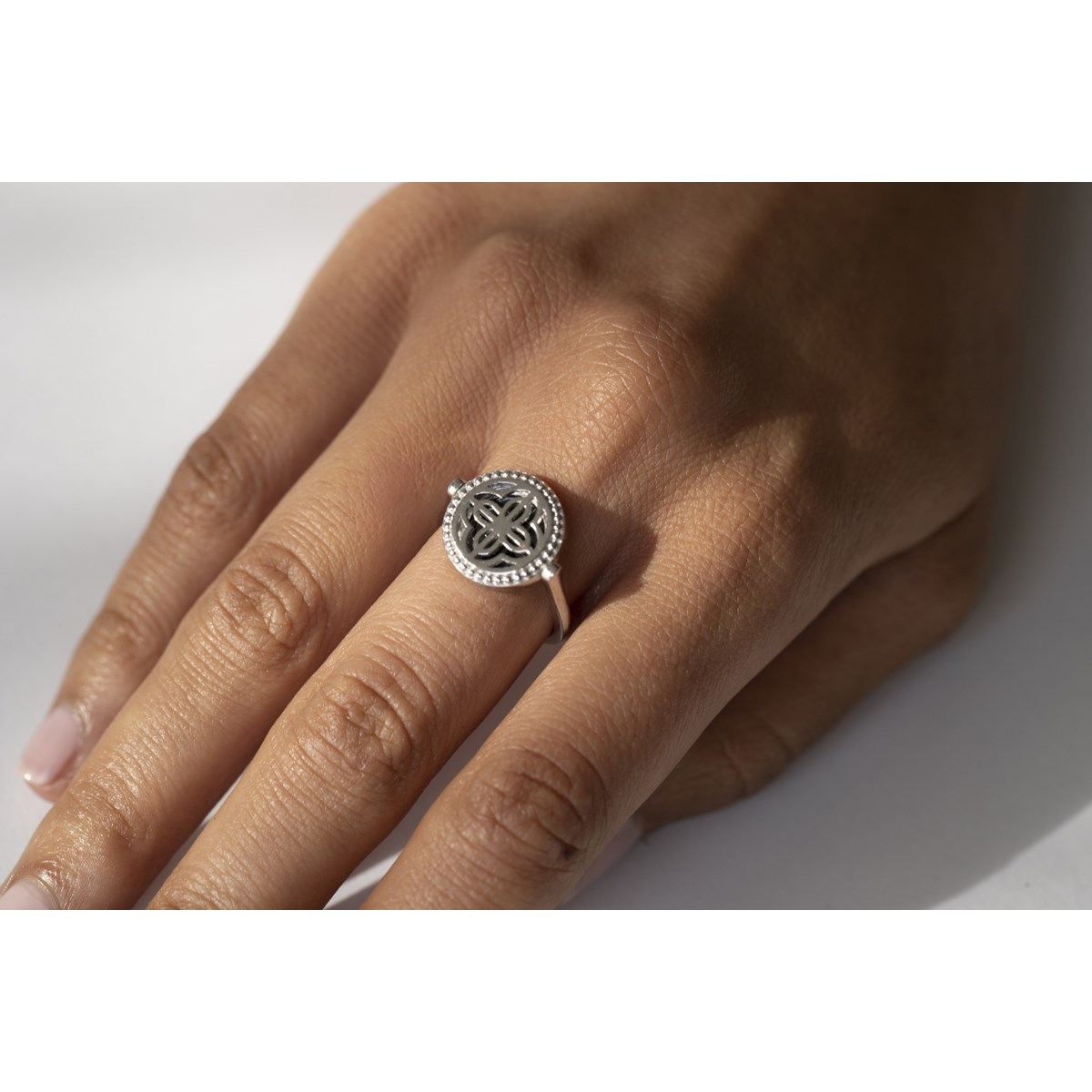 Bague recto-verso en Argent