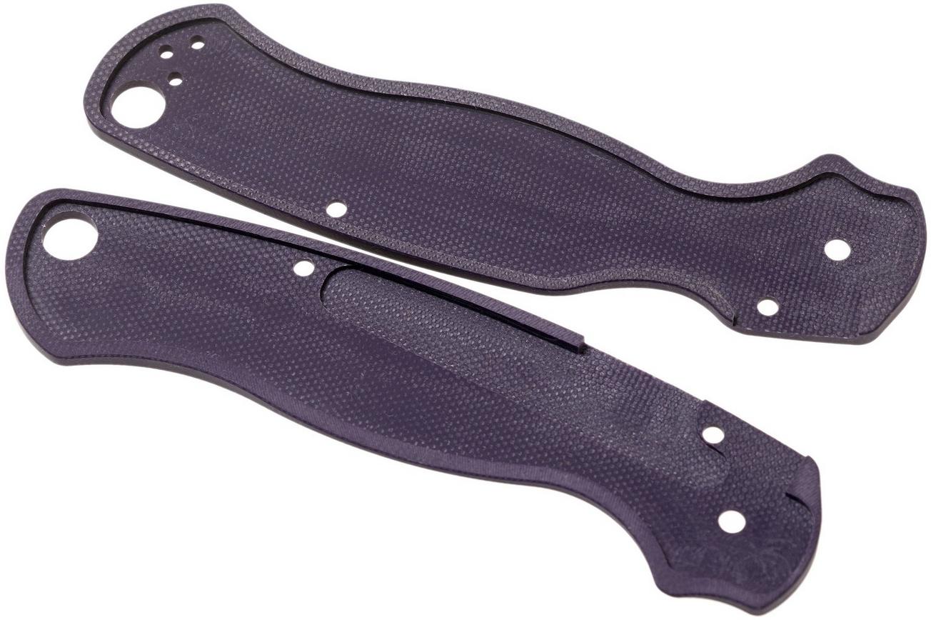 Flytanium Spyderco Paramilitary 2 Lotus Scales, purple G10