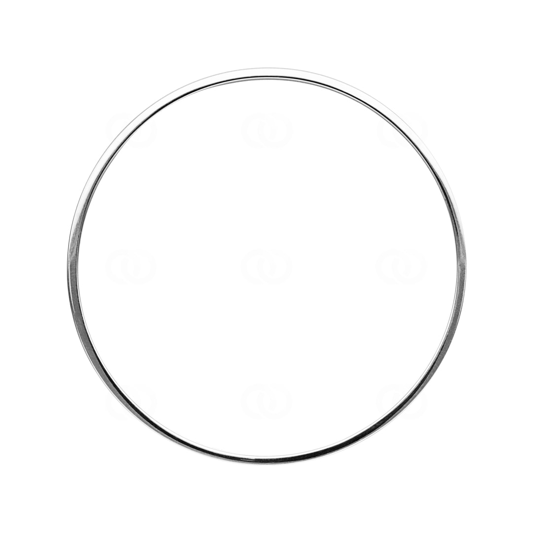 Armreif rund 925 Silber rhodiniert 4 x 2mm