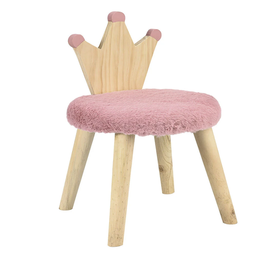 Chaise enfant avec dossier couronne princesse