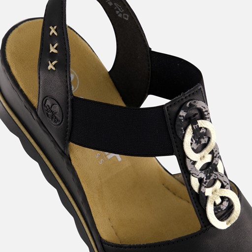 Rieker Sandalen zwart Synthetisch