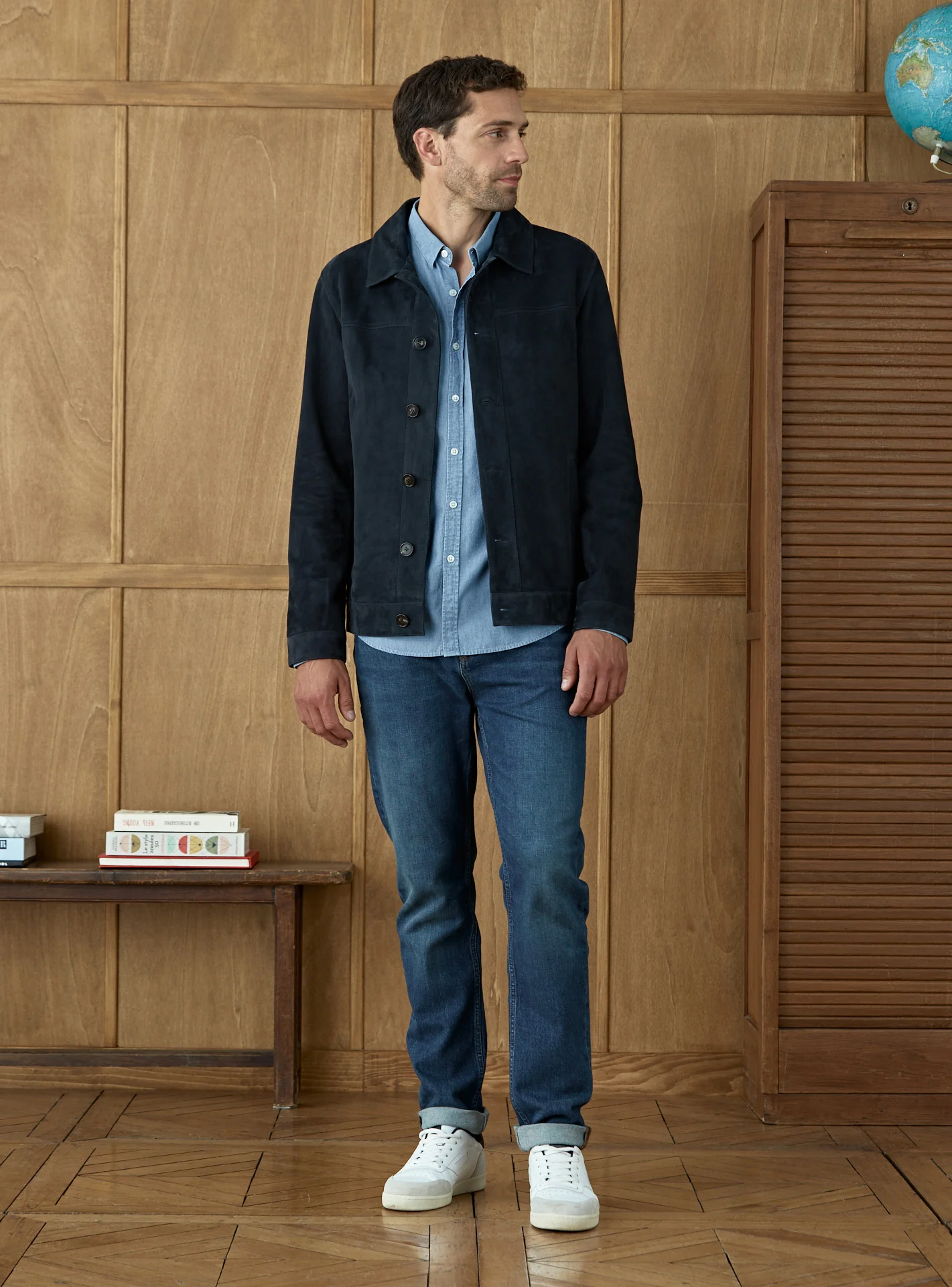 Cuir Simon Dark Navy