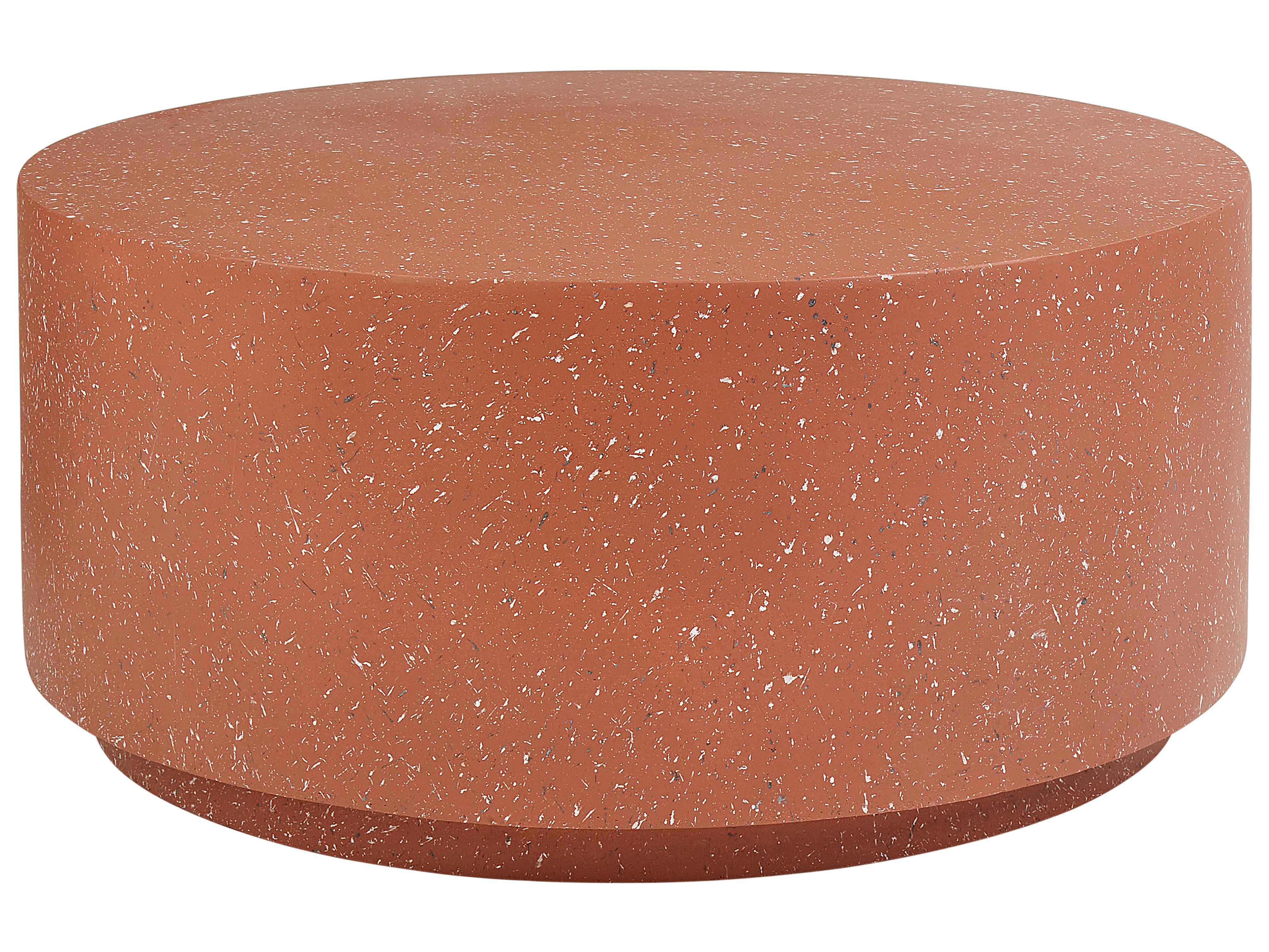 Salontafel TREZZO 90 cm 90 cm Terrazzo-effect Rood terrazzo