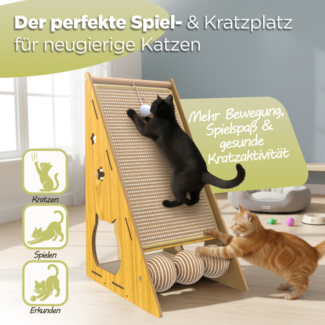 Petsation Modernes Katzen-Kratzbrett