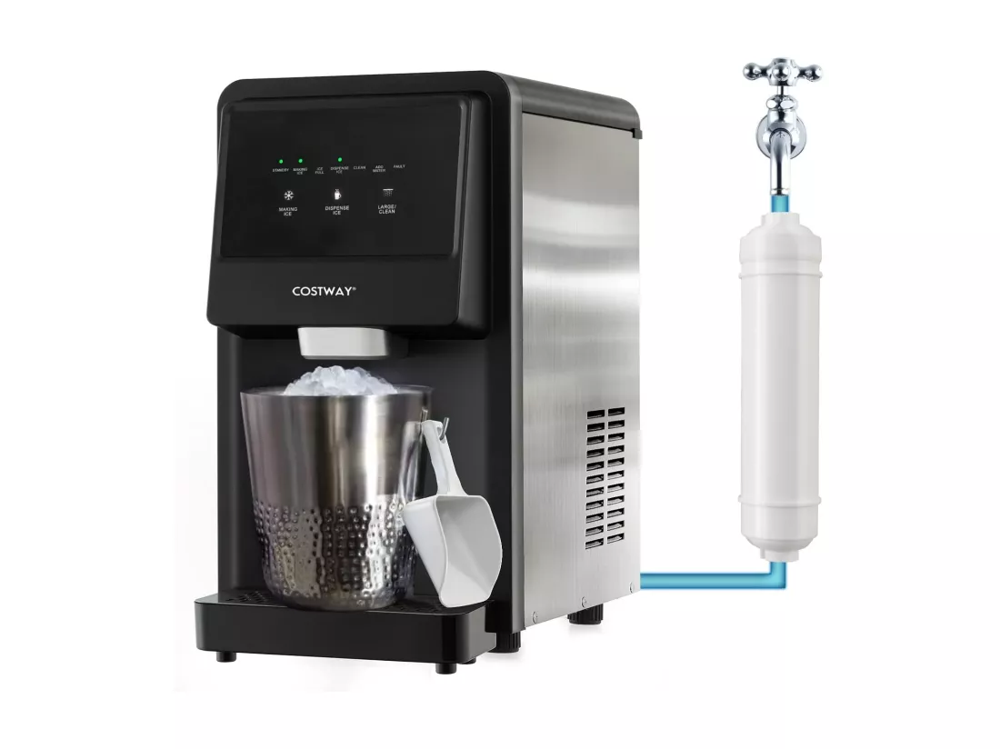 Machine à glaçons avec filtre à eau, 27kg/jour stockage 4 kg, pour maison/bureau/bar
