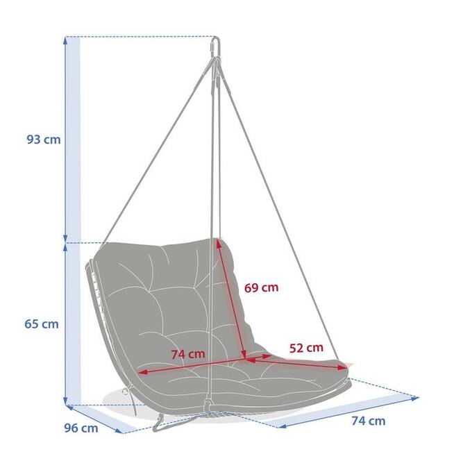 Fauteuil suspendu DILMAU Argile