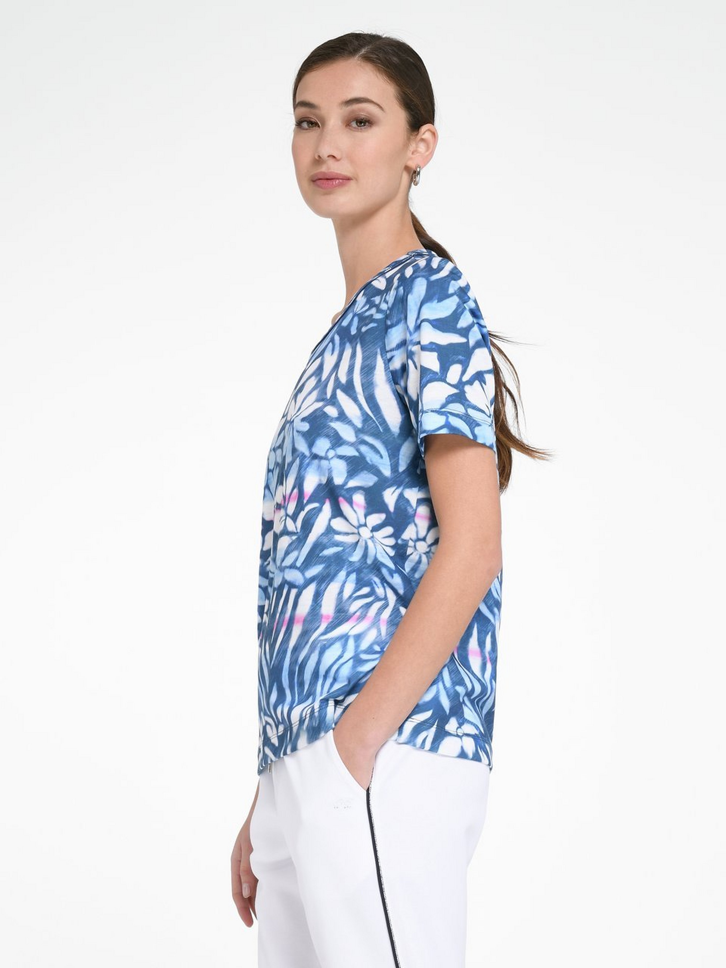 Rundhals-Shirt mit 1/2-Arm
