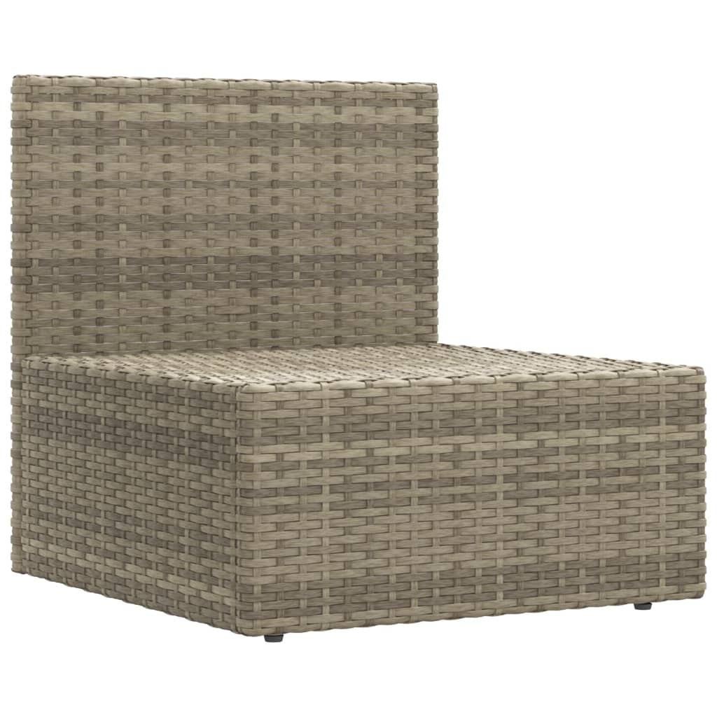 Salon de jardin meuble d'extérieur ensemble de mobilier 7 pièces avec coussins gris résine tressée