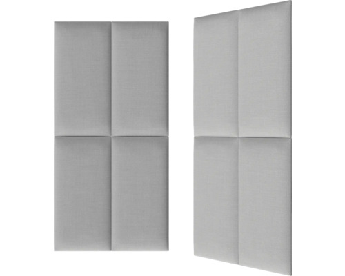 Wandkussen, linnenlook, grijs, geweven look, 30 x 60 cm