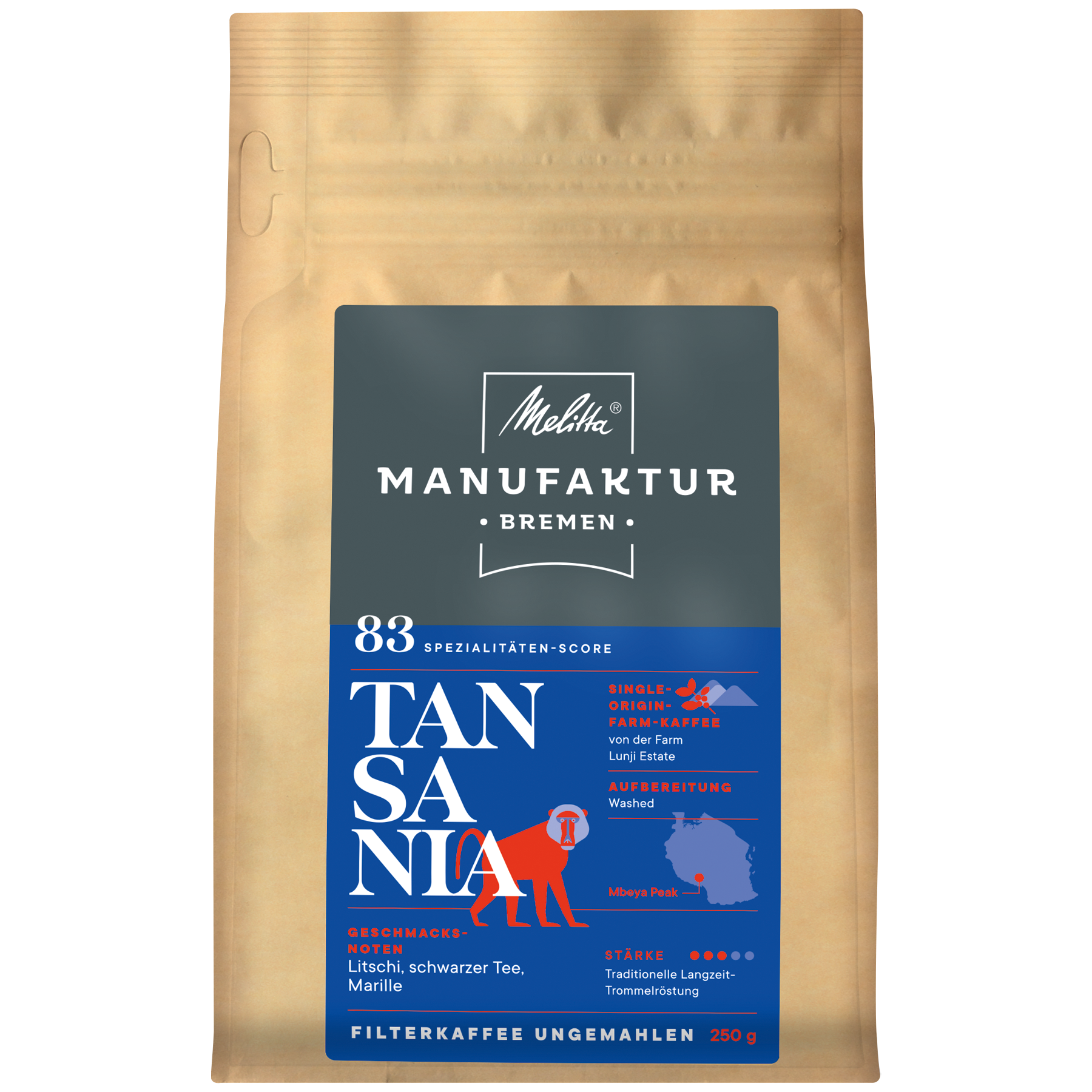 Melitta® Manufaktur-Kaffee Tansania|Kaffeebohnen 250g