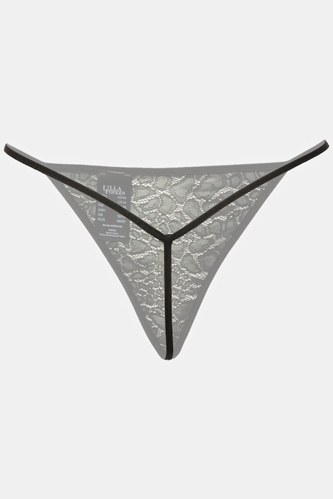 2-tlg. Set, Négligé & String, Leo Spitze und Mesh