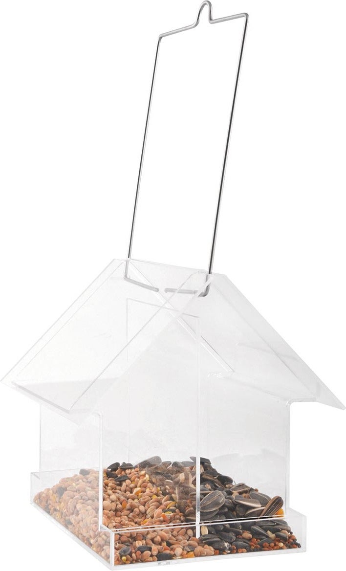 Esschert Design vogelvoederhuis transparant 15,7 x 16,2 x 16,3 cm