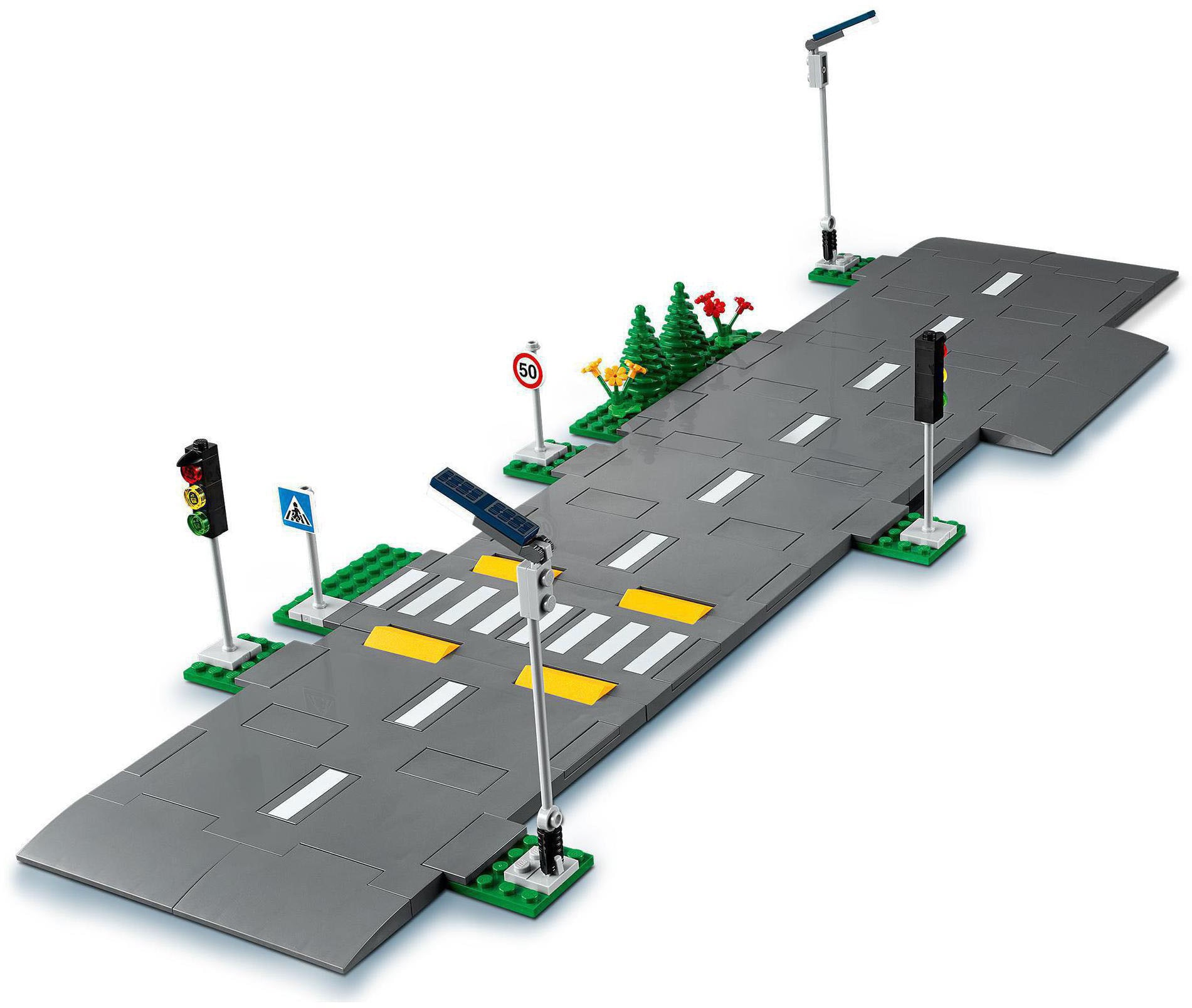 LEGO® Konstruktionsspielsteine »Strassenkreuzung mit Ampeln (60304), LEGO® City Town« Made in Europe