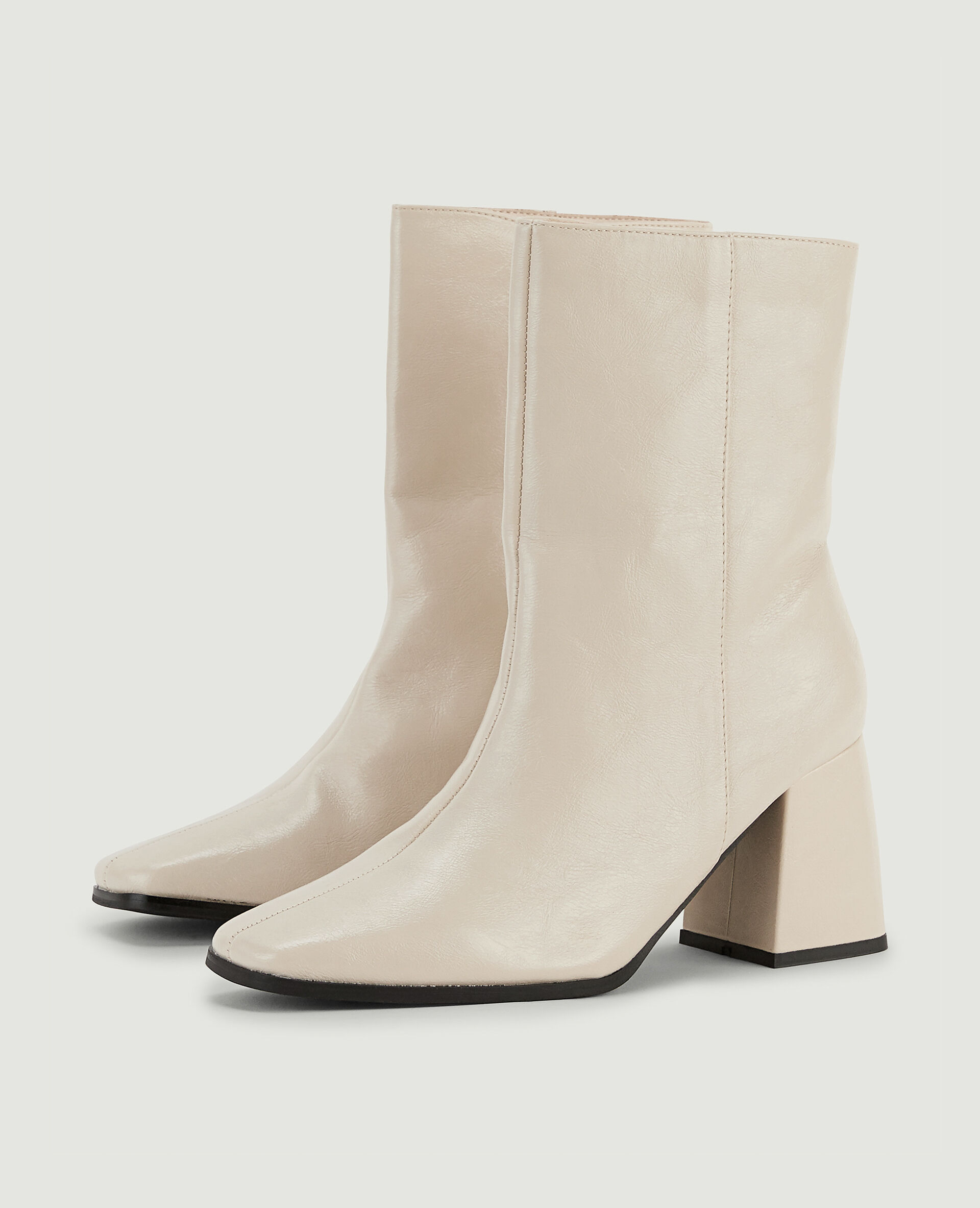Boots à talons bouts carrés - Blanc