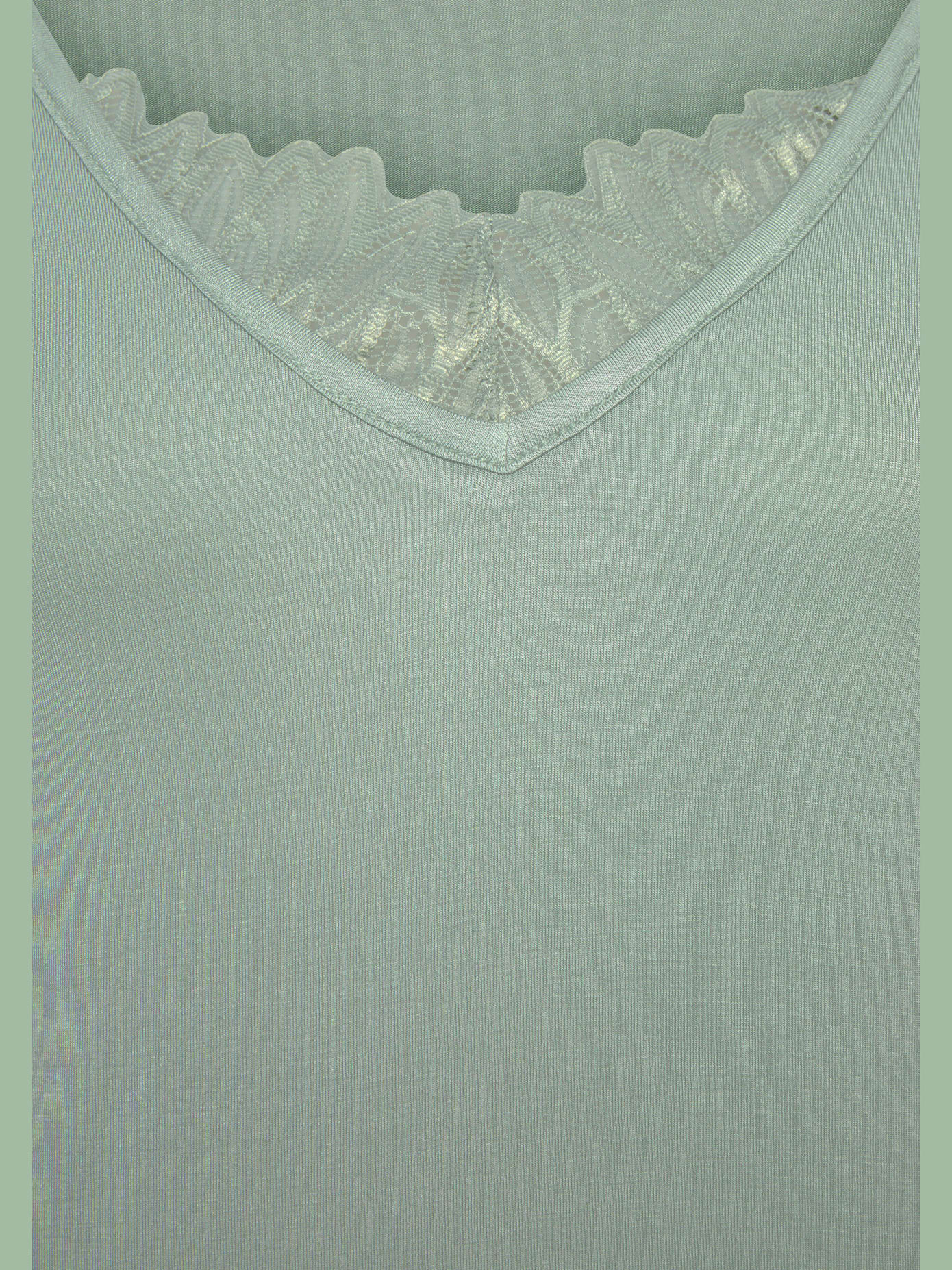 Haut de pyjama t-shirt à manches avec détails en dentelle