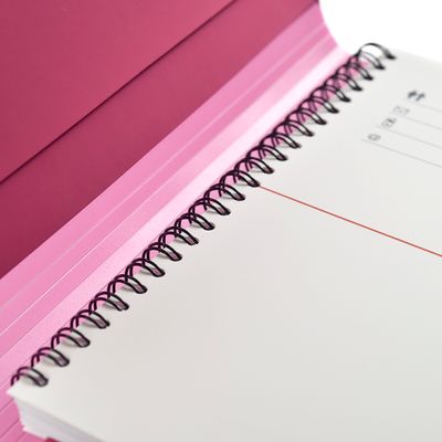 Agenda spiralé à élastique My Fab - 1 semaine sur 2 pages - 10 x 15 cm - rose - Oxford