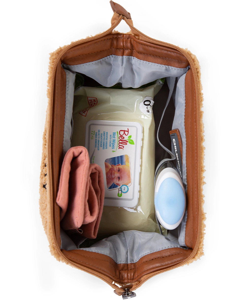 Kulturbeutel BABY NECESSITIES TEDDY (27x13x15) in braun/schwarz
