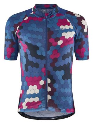 Maillot manches courtes Craft ADV Endur Graphic Bleu Rose