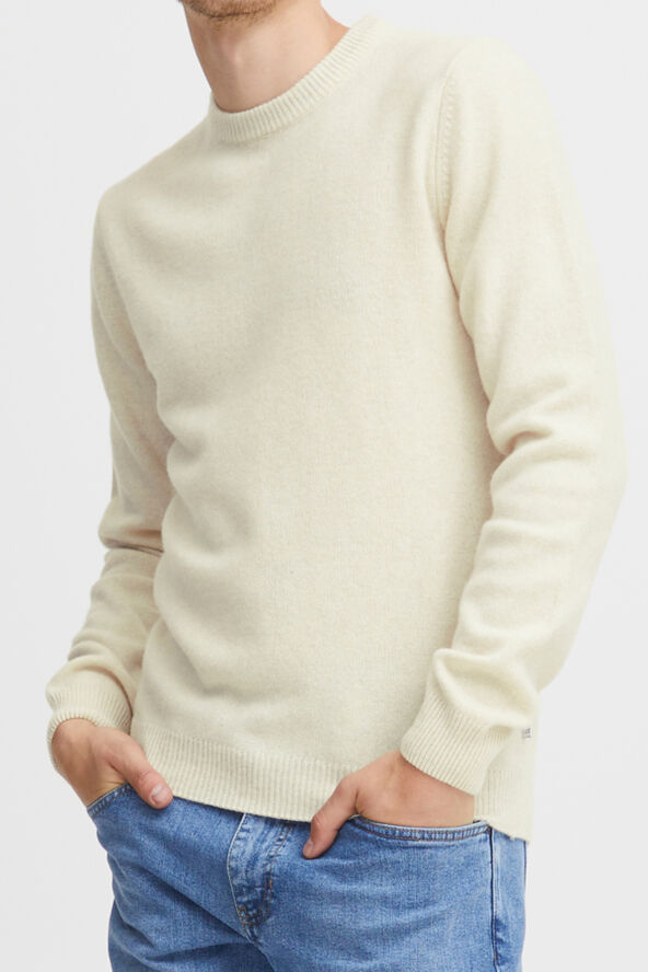 Casual Friday CFKARL crew neck bounty knit Light sand melange