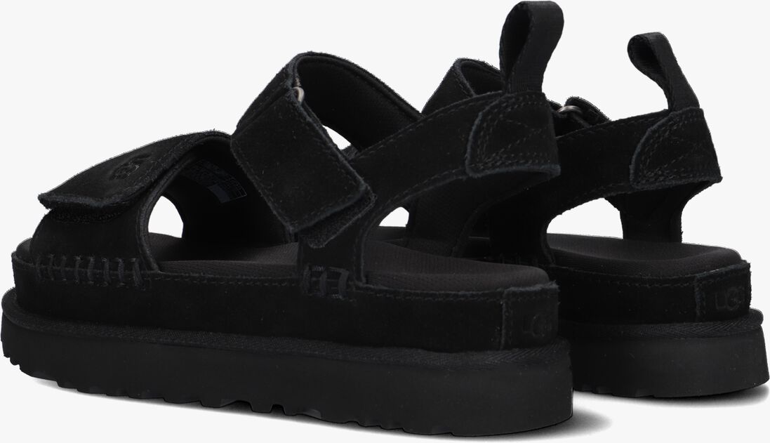 zwarte ugg platte sandalen w goldenstar
