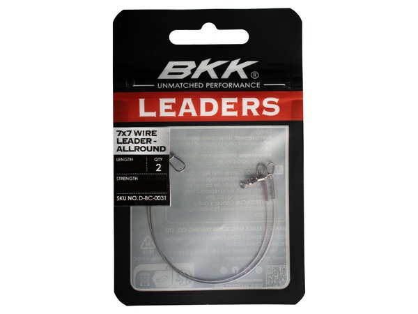 Bas de Ligne BKK 7x7 Wire Leader Allround Duolock Snap 15cm (2 Pièces)