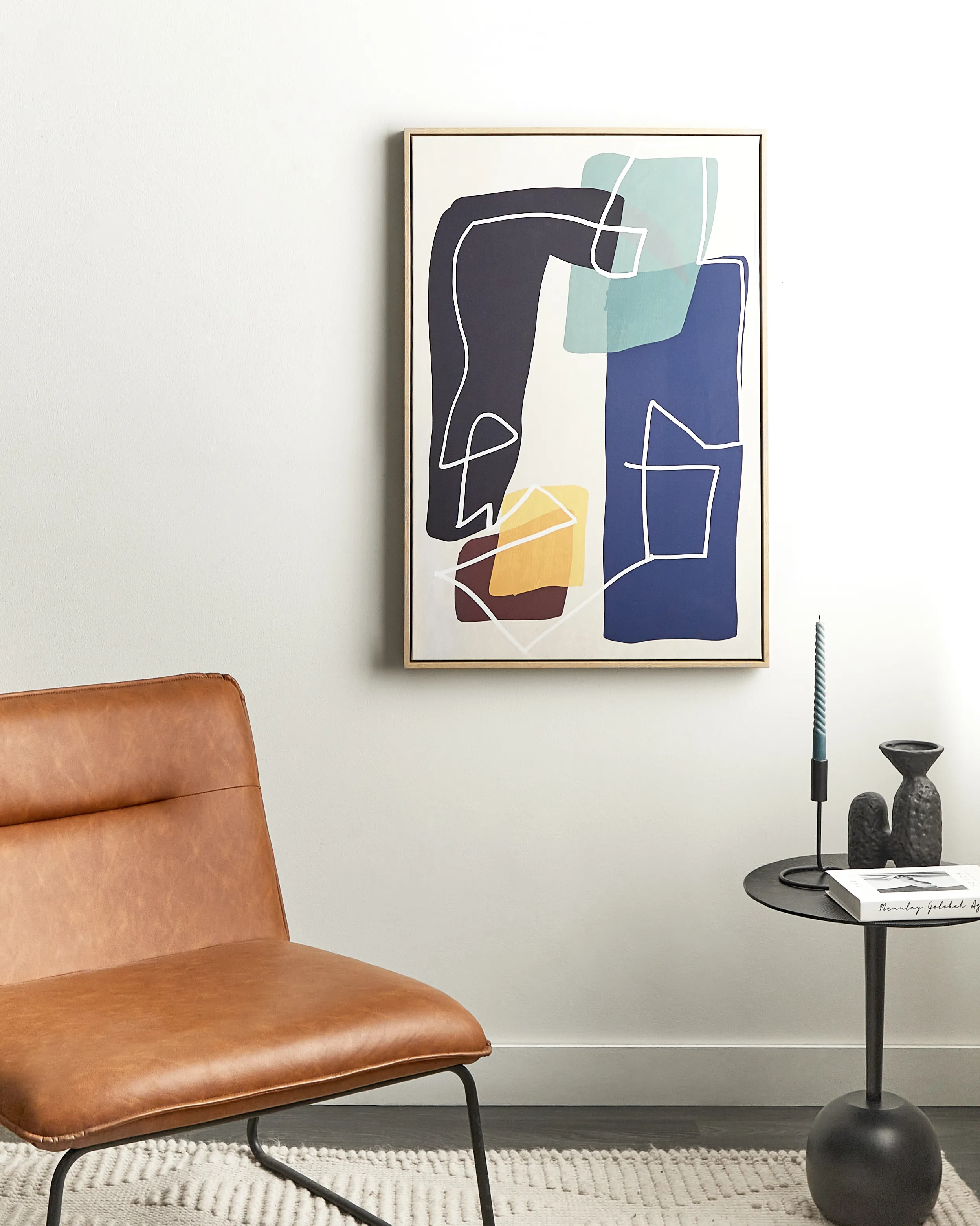 Canvas FRISA Abstract motief 63 x 99 cm Meerkleurig