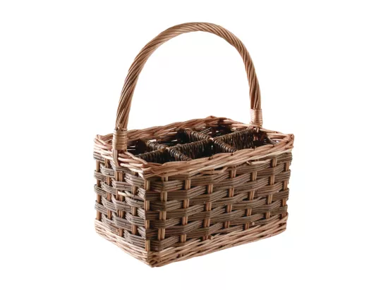 Porte bouteilles en osier 4 bouteilles