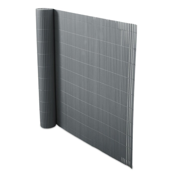 PVC privacyscherm - extra ondoorzichtig - decoratie voor balkonleuningen - grijs / 120 x 300 cm