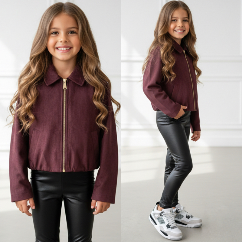 Your suede Chic Jacket- bordeaux