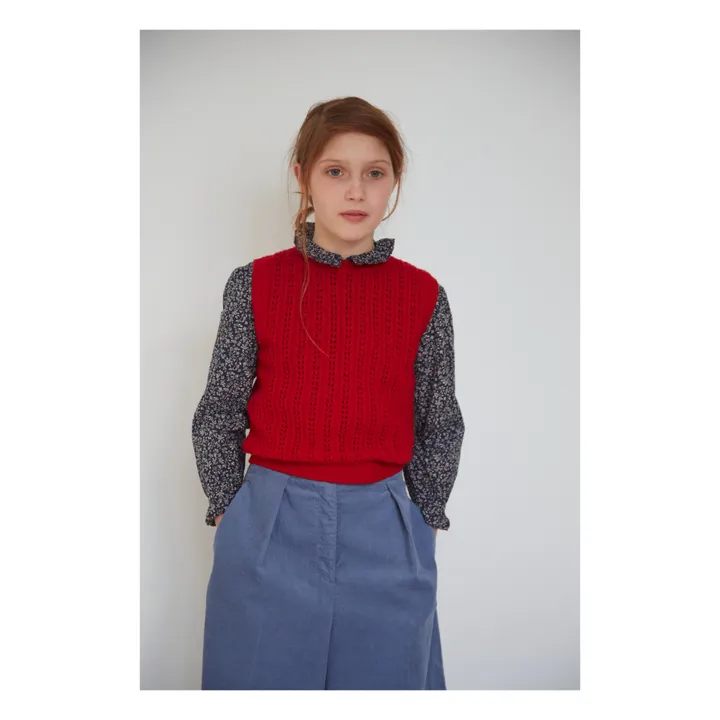 Caramel Pull Sans Manches Laine Mocho | Prune