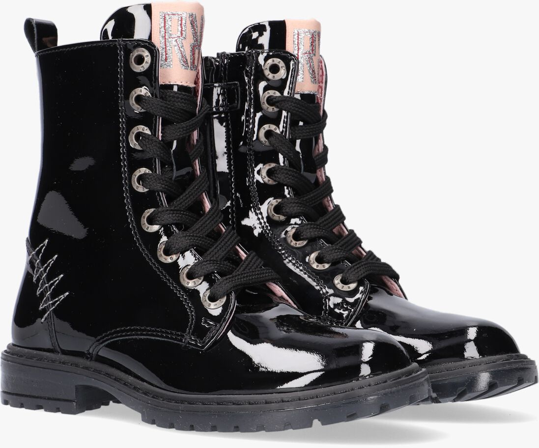 RED-RAG zwarte red-rag veterboots 12122