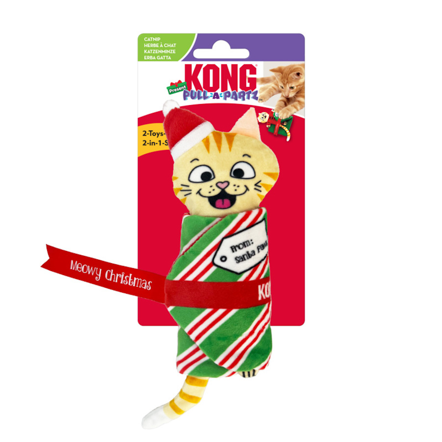 Brinquedo para gatos Kong Holiday Pull-A-Part Present
