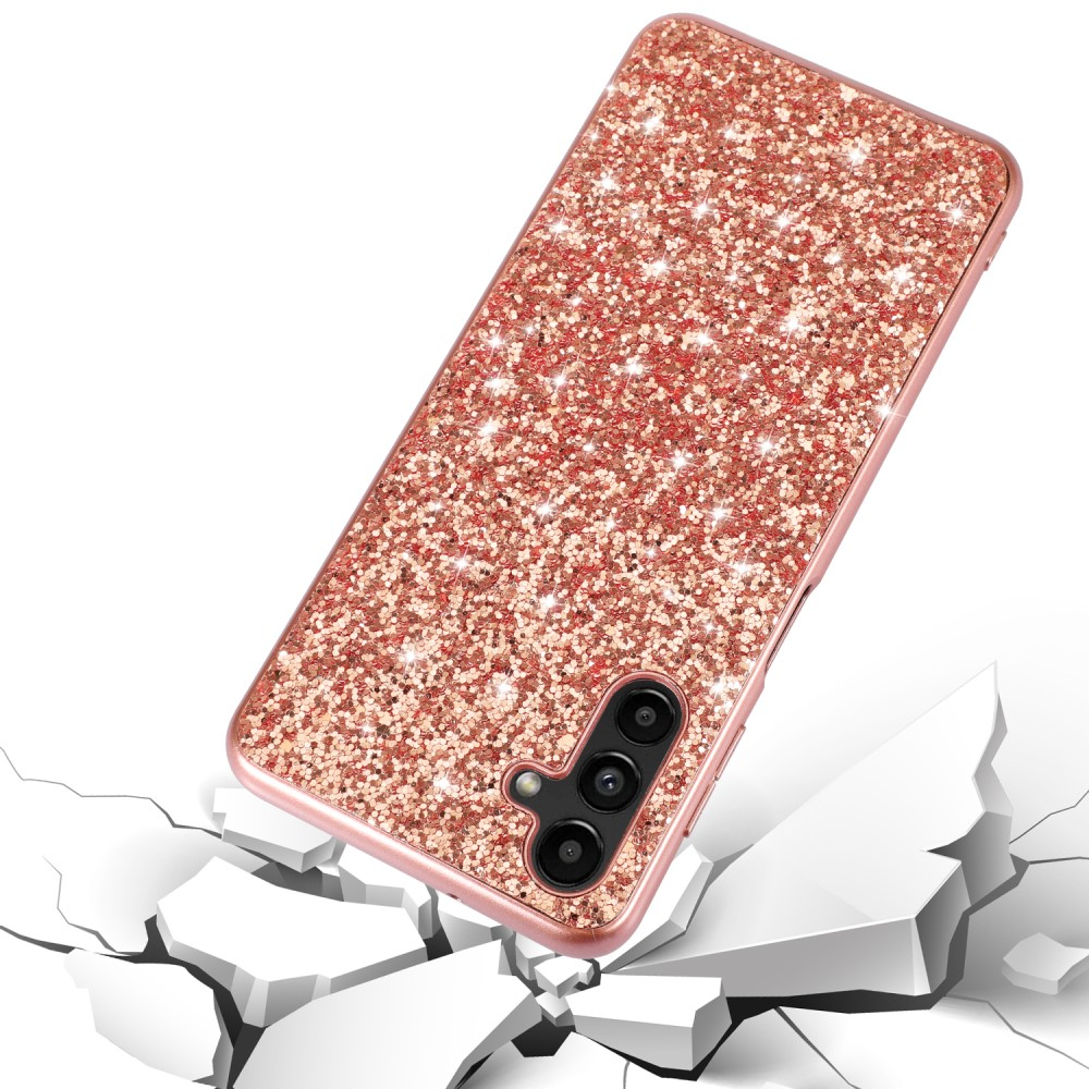 Samsung Galaxy A56 Hybrid Hardcase Schutzhülle im Glitzer Design - Schwarz