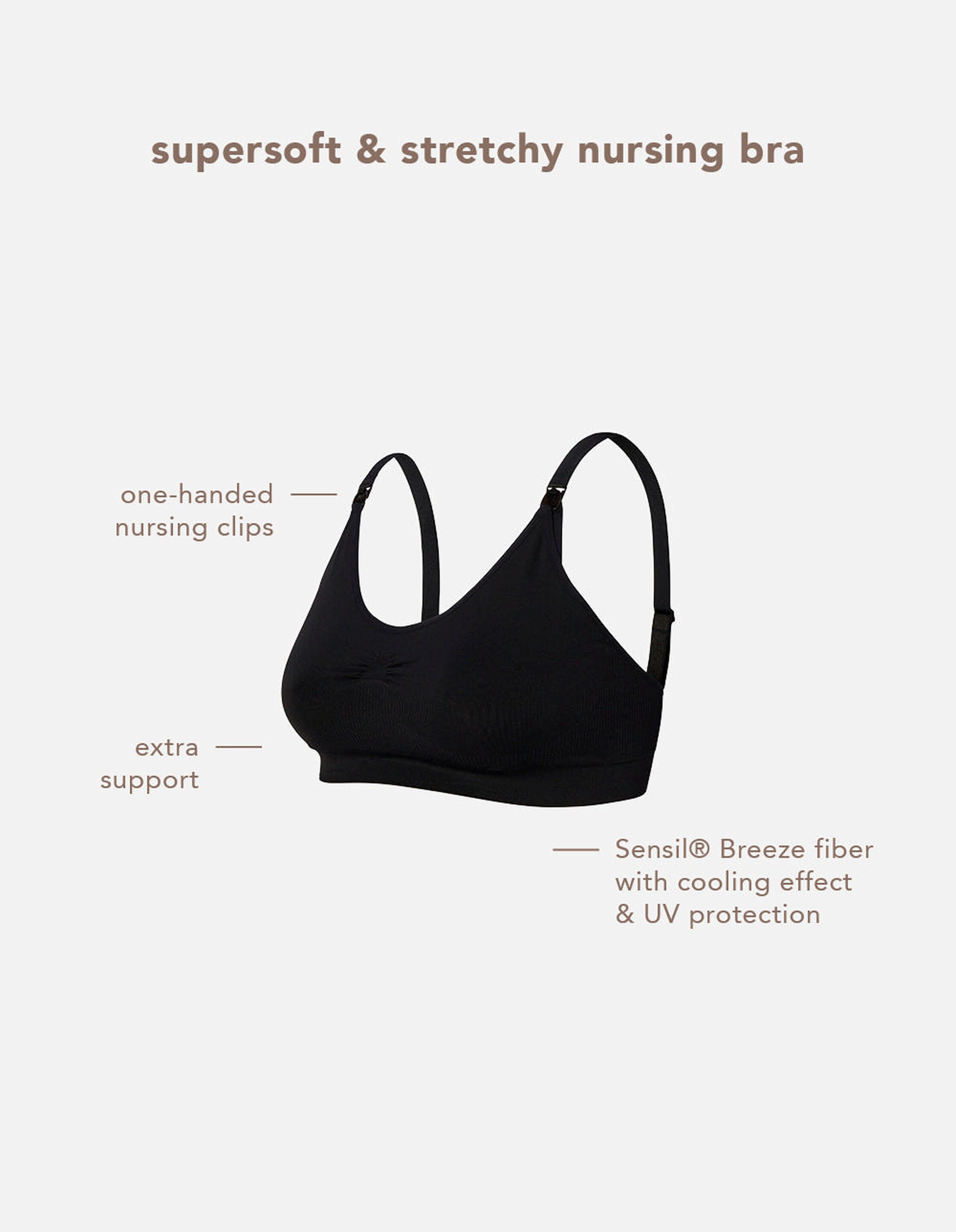 Noppies Nahtloser Still-BH Hura Sensil® Breeze Black
