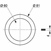 Joint d'évier pour bonde à panier ø81 mm Wirquin