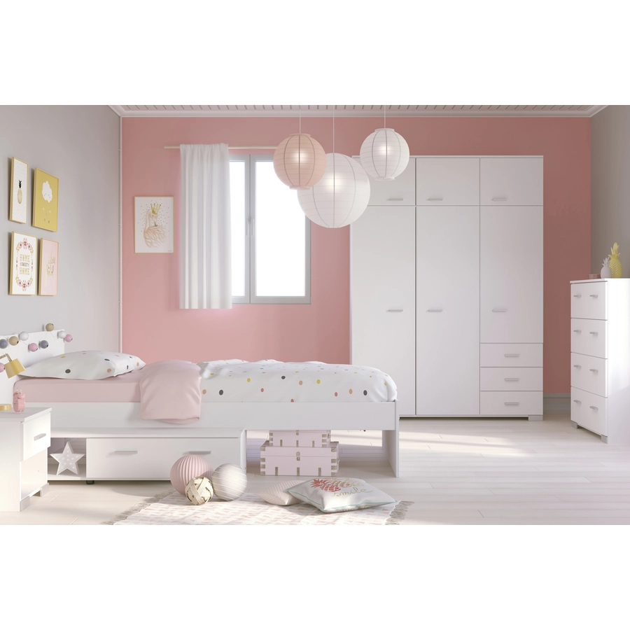 Parisot Kinderzimmer Set 4tlg Galaxy 153  Weiß Weiß